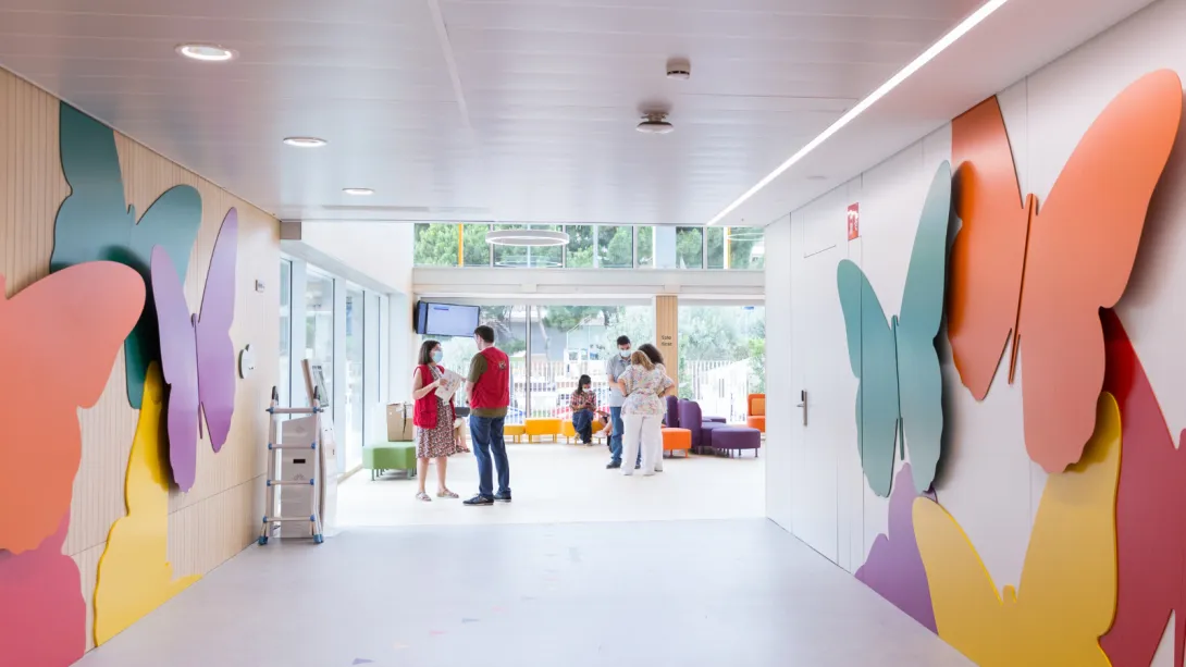 Hallway in the SJD Pediatric Cancer Center Barcelona Hallway in the SJD Pediatric Cancer Center Barcelona