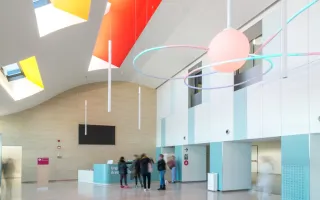 Main hall of the SJD Barcelona Children's Hospital. Main hall of the SJD Barcelona Children's Hospital.