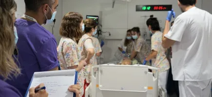 Acción formativa de simulación en el Hospital Sant Joan de Déu Barcelona Acción formativa simulación Hospital Sant Joan de Déu
