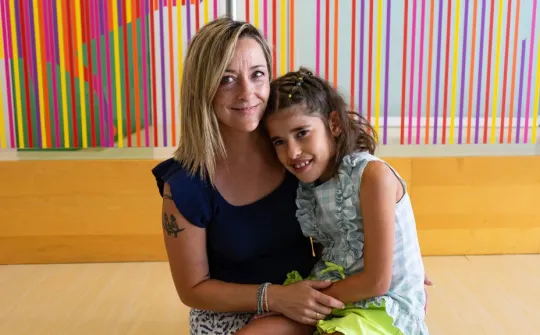 Begoña and her daughter Mara, a patient with Pitt-Hopkins syndrome. Begoña and her daughter Mara, a patient with Pitt-Hopkins syndrome.
