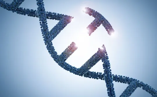 Foto de portada de la exposición de terapias avanzadas cadena de ADN con fragmento libre