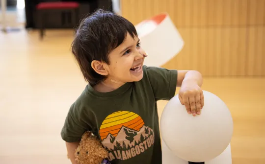 Lihuén, a child operated on for lingual sarcoma who has kept his tongue Lihuén, a child operated on for lingual sarcoma who has kept his tongue