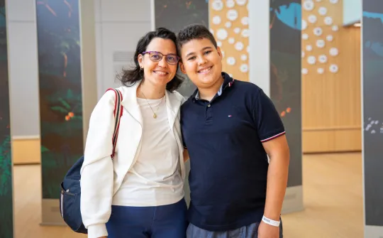 Youssef, a boy who received a bone marrow transplant, with his mother. Youssef, a boy who received a bone marrow transplant, with his mother.