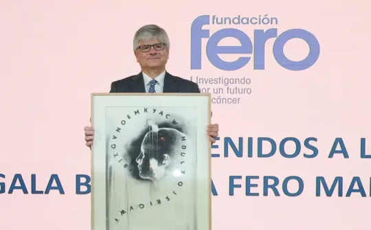 Dr. Jaume Mora en la gala de las becas Fero Dr. Jaume Mora en la gala de las becas Fero