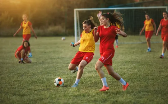 Imagen de recurso de un equipo de futbol femenino Imagen de recurso de un equipo de futbol femenino