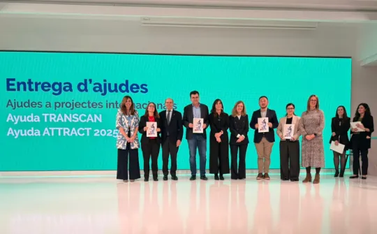 Group photo from the ATTRACT 2025 ceremony of the Spanish Association Against Cancer Attract 2025 AECC ARIchALL
