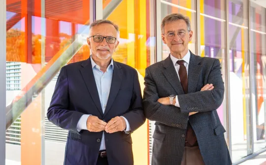 Manel del Castillo y Miquel Pons en Sant Joan de Déu Manel del Castillo y Miquel Pons en Sant Joan de Déu
